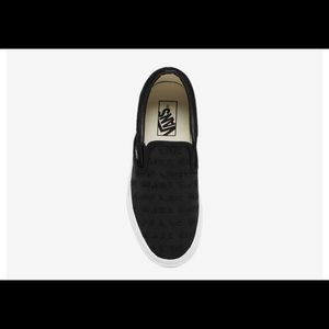 Authentic black Vans off the Wall platforms